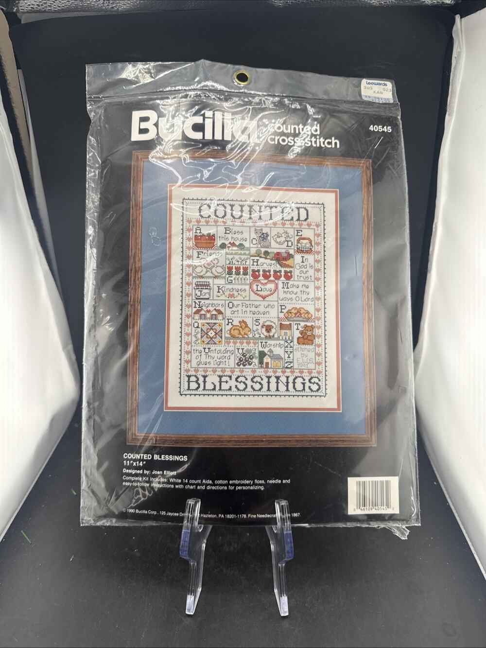 New Vintage 1990 Bucilla Counted Crosss Stitch Kit “Counted Blessings” #40545